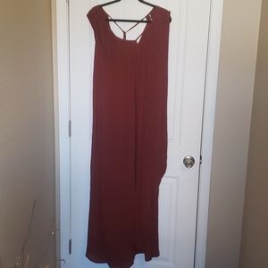 Free People Bare All Jumpsuit Maxi Overlay Sz S